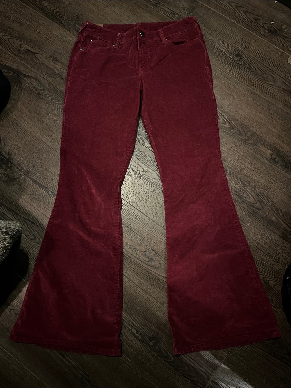 Ariat Wine Corduroy Flare Jeans